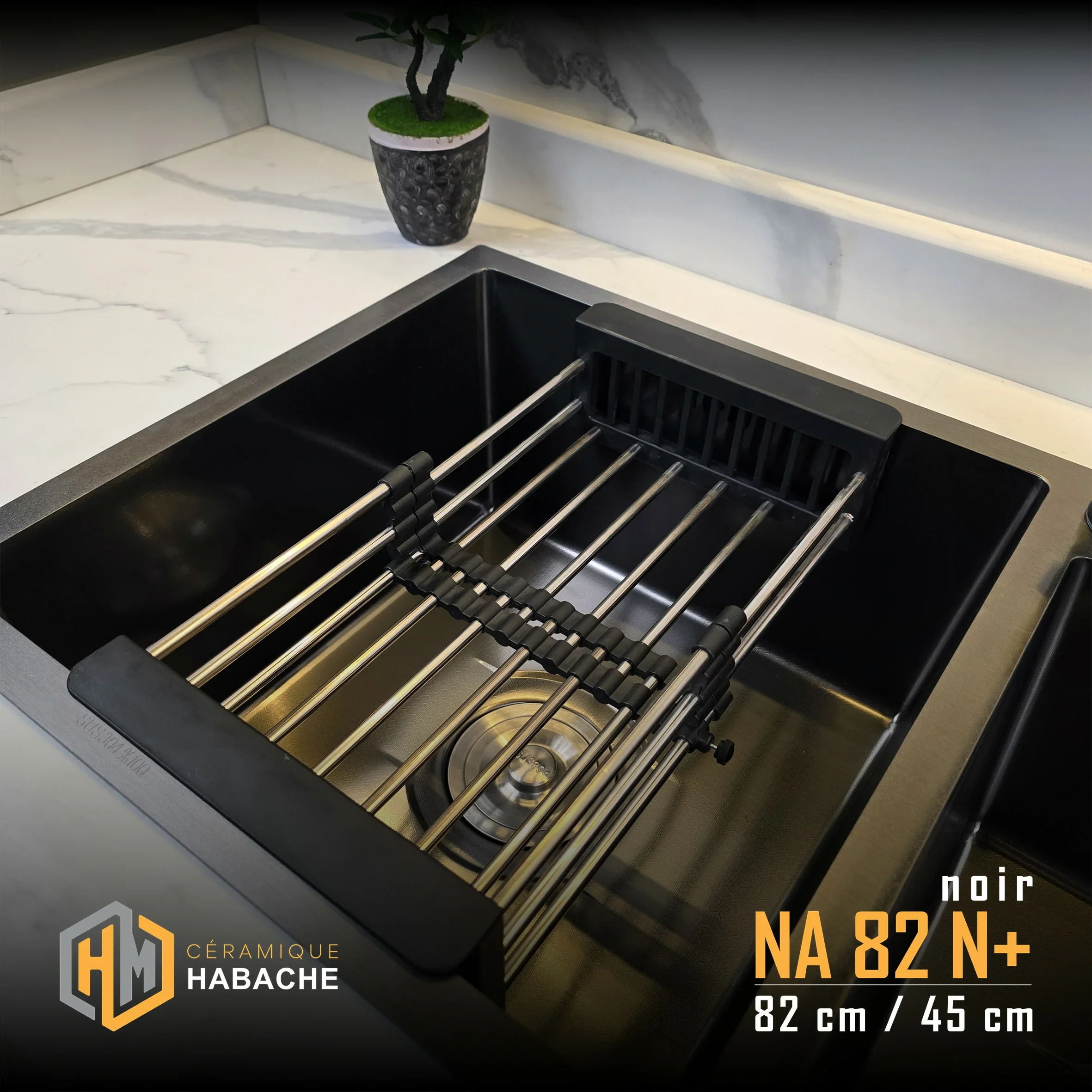 EVEIR CUISINE SWISSINOX 82 NANO 82/45cm INOX 304 + ROBINET 360 - Image 6